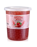 Strawberry Boba Pearls Strawberry Popping Boba Bursting Boba Strawberry Bubble Tapioca Pearls For Bubble Tea (Strawberry , 2 LB 1 Pack)