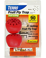 TERRO T2502 Ready-to-Use Indoor Fruit Fly Killer and Trap with Built in Window - 2 Traps + 90 day Lure Supply