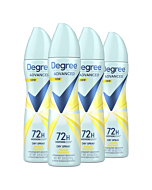 Degree Advanced Antiperspirant Deodorant Dry Spray 72-Hour Sweat and Odor Protection Fresh Energy Deodorant Spray For Women With MotionSense Technology 3.8 oz, Pack of 4