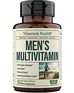 Men's Daily Multimineral Multivitamin Supplement - Vitamins A, C, E, D, B1, B2, B3, B5, B6, B12. Magnesium, Biotin, Spirulina, Zinc. Complete Antioxidant, Energy & Immune Support. 60 Capsules