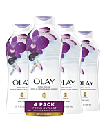 Olay Fresh Outlast Soothing Orchid & Black Currant Body Wash 22 oz, (4 Count)