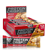 BSN Protein Bars - Protein Crisp Bar by Syntha-6, Whey Protein, 20g of Protein, Gluten Free, Low Sugar, Peanut Butter Crunch, 12 Count