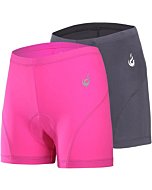 Beroy Women Quick Dry Cycling Underwear with 3D Padded,Gel Bike Underwear and Bike Shorts,Hot Pink and Black,Medium