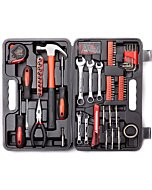 Tool Set General Household Hand Tool Kit with Plastic Toolbox Storage Case Socket and Socket Wrench Sets - CARTMAN 148Piece