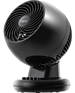 IRIS USA WOOZOO Oscillating Fan, Vortex Fan, Air Circulation, 3 Speed Settings, 6 Tilting Head Settings, 46ft Max Air Distance, Medium, Black