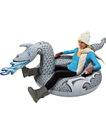 GoFloats Winter Snow Tube - Inflatable Sled for Kids and Adults (Choose from Unicorn, Disney's Frozen, Ice Dragon, Polar Bear, Penguin, Flamingo)