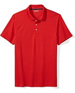 Amazon Essentials Men's Slim-Fit Quick-Dry Golf Polo Shirt, Red, Medium