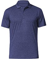 Men's Athletic Golf Polo Shirts, Dry Fit Short Sleeve Workout Shirt, Dark Blue M