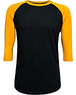 Unisex 3/4 Sleeve Raglan Baseball Jersey in [Color combination], comfortable athletic wear for men and women