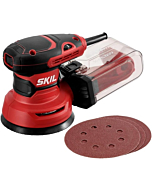 SKIL 5” Random Orbital Sander with Cyclonic Dust Box & 3pc Sanding Sheet - SR211601, Multicolor