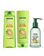 Garnier Fructis Sleek and Shine Shampoo, Conditioner and Anti-Frizz Serum, 5.1 Ounce (Set of 3)