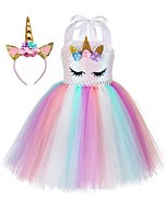 Tutu Dreams Halloween Unicorn Costume for Girls Dress Up Clothes Gifts Fashion Unicorn Dresses Birthday Party Decorations (Sequin Unicorn, 1-2T)