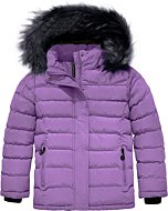 ZSHOW Girls' Winter Jacket Puffer Quilted Hooded Coat with Detachable Fur(Light Purple,14/16)