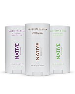 Native Deodorant | Natural Deodorant for Women and Men, Aluminum Free with Baking Soda, Probiotics, Coconut Oil and Shea Butter | Coconut & Vanilla, Lavender & Rose, Cucumber & Mint - Variety Pack of 3