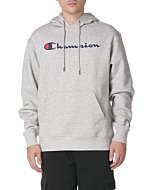 Champion mens Powerblend Fleece Pullover Hoodie, Script Logo Hooded Sweatshirt, Oxford Gray-y06794, X-Small US