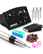 JEWHITENY Professional Nail Drill Machine 30000RPM Light Acrylic Electric Nail File Kits for Remove Nail Gel Polish Nail Drills for Acrylic Nails Design for Home Salon Use 110-240V(Black)