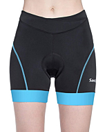 Santic Women's Cycling Shorts 4D Gel Spin Bike Classes Padding Plus Size Black-Blue