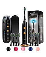 Wagner & Stern WHITEN+ Edition. Smart Electric Toothbrush with Pressure Sensor. 5 Brushing Modes and 3 Intensity Levels, 8 Dupont Bristles, Premium Travel Case