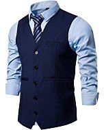 DONGD Mens Formal Suit Vest Business Dress Vest for Suit or Tuxedo