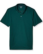 Amazon Essentials Men's Slim-Fit Quick-Dry Golf Polo Shirt, Forest Green, Large