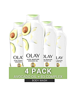 Olay Ultra Moisture Body Wash with B3 and Avocado Oil, 22 Fl Oz  (Pack of 4)