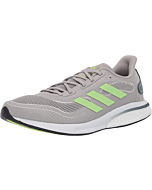 adidas Men's Supernova Running Shoe, Metal Grey/Signal Green/Silver Metallic, 6.5