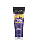 John Frieda Violet Crush Purple Shampoo for Blonde Hair, Blonde Toner Neutralizes Brassy Yellow Tones for Bleached, Platinum, and Natural Blonde Hair, 8.3 Ounce