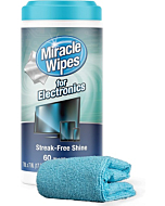 MiracleWipes for Electronics Cleaning - Screen Wipes Designed for TV, Phones, Monitors and More - Includes Microfiber Towel