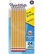 Paper Mate EverStrong #2 Pencils, Reinforced, Break-Resistant Lead When Writing, 24-Pack