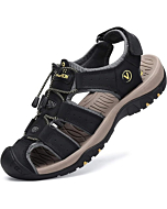 Men's athletic sandals with closed toe for outdoor adventures.

