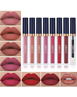 7Pcs Matte Liquid Lipstick + 1Pcs Lip Plumper Makeup Set Kit, Long Lasting Waterproof Velvet Lip Gloss Set, Pigmented Lip Makeup Gift Sets for Girls and Women