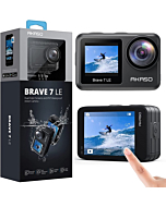 AKASO Brave 7 LE 4K30FPS 20MP WiFi Action Camera with Touch Screen Vlog Camera EIS 2.0 Remote Control 131 Feet Underwater Camera with 2X 1350mAh Batteries