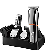 SURKER Beard Trimmer for Men Hair Clippers Body Mustache Nose Hair Groomer Cordless Precision Trimmer 6 in 1 Grooming Kit Waterproof USB Rechargeable