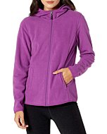 Amazon Essentials Women's Long-Sleeve Hooded Full-Zip Polar Fleece Jacket, Purple, Medium