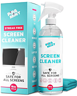 Screen Cleaner Spray, Safe & Streaks Free, TV Screen Cleaner, LCD Screen Cleaner, MacBook, Computer Screen Cleaner for Laptop, Phone, iPad, Smart TV Cleaner, XL Microfiber Cleaning Cloth, 16oz Bottle