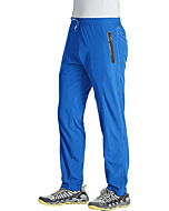 MAGCOMSEN Quick Dry Pants Men Lightweight Hiking Pants Mens Jogger Pants Travel Pants Workout Pants Zipper Pockets Sweatpants for Men Bright Blue