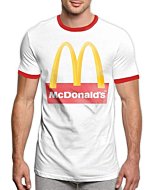 Daisyly Mens McDonalds Logo T Shirt Tshirt for Men Men's Short Sleeve Black Crew Neck Tee Shirts Uniform Apparel