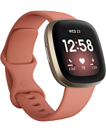 Fitbit Versa 3 Health & Fitness Smartwatch with GPS, 24/7 Heart Rate, Alexa Built-in, 6+ Days Battery, Pink/Gold, One Size (S & L Bands Included)