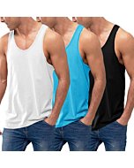 COOFANDY Men's 3 Pack Tank Tops Cotton Performance Sleeveless Casual Classic T Shirts