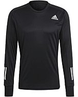 adidas Men's Own The Run Long Sleeve Tee, Black/Black, Medium