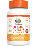 Vegan Omega 3 Gummies for Kids 2+ by MaryRuth's | 2 Month Supply | Sugar Free | Omega 3 Supplement with Vitamin C, Vitamin E, Flaxseed Oil | Immune Support, Brain Health | No Fish Taste | 60 Count