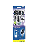 Oral-B Pro-Flex Charcoal Manual Toothbrush, Soft, 4 Count