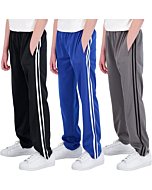 3 Pack: Boys Active Tricot Sweatpants Track Pant Basketball Athletic Fashion Teen Sweat Pants Soccer Casual Girls Lounge Open Bottom Fleece Tiro Activewear Training -Set 2,XL (18-20)