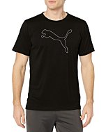 PUMA mens Performance Cat Tee T Shirt, Black, Large US