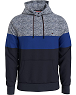 Tommy Hilfiger Men's Logo Hoodie Sweatshirt, BA8NF004 Blue Heather, MD