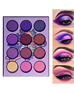 DE'LANCI Purple Eyeshadow Palette-Hawaii Blueberry Matte and Shimmer 12 Colors,Ultra Pigmented Professional Electric Purple Mini Makeup Pallet, Blendable Vibrant Duo Chrome Violet Eye Shadow Palettes