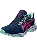 ASICS Women's Gel-Venture 8 Running Shoes in Mako Blue, Pink Glofor superior comfort on trails and everyday adventures.