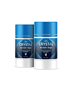 CRYSTAL Magnesium Solid Stick Natural Deodorant, Non-Irritating Aluminum Free Deodorant for Men or Women, Safely and Effectively Fights Odor, Baking Soda Free, Sea Salt + Sage, 2.5 oz (Pack of 2)