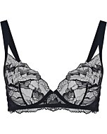 La Perla, Like A Butterfly Non-Wired Bra, 34C, Black