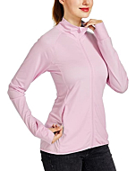 Willit Women's UPF 50+ Sun Protection Jacket SPF Shirts Long Sleeve Running Hiking Athletic UV Jacket Lightweight Pink M